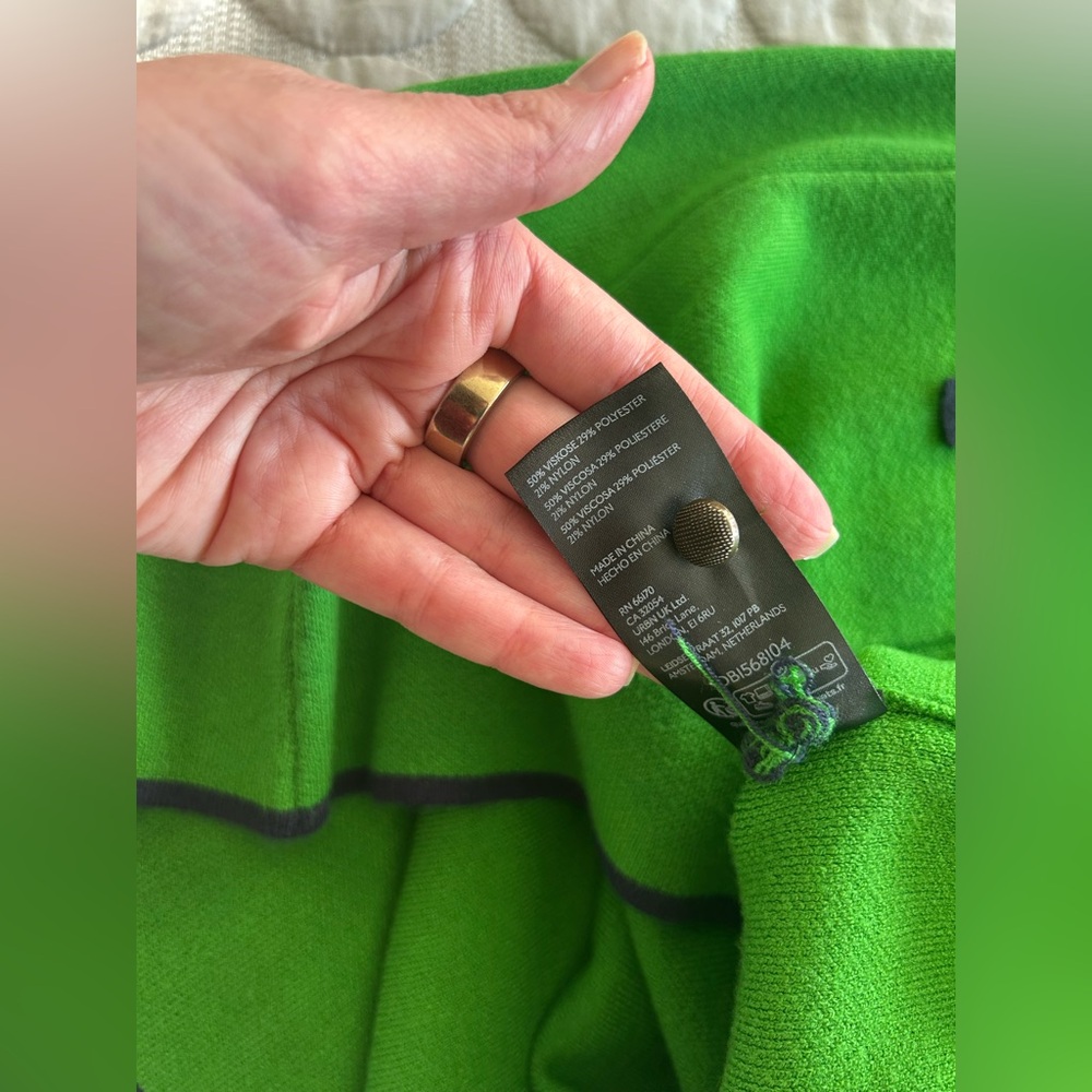 💚 NWOT Maeve by Anthropologie Knit Green 60s Inspired MadMen Mini Dress - S - Picture 8 of 11